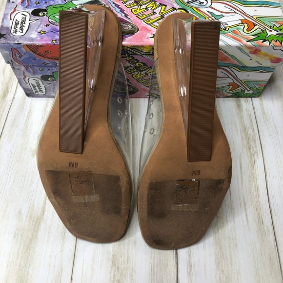 Jeffrey Campbell Clear Wedge Slides - Picture 7 of 8